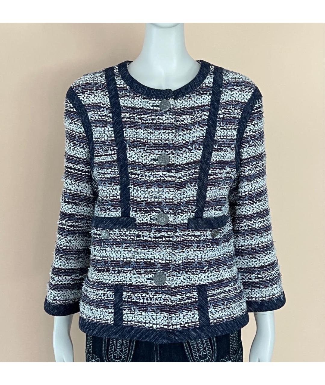 CHANEL Мульти твидовый жакет/пиджак, фото 9