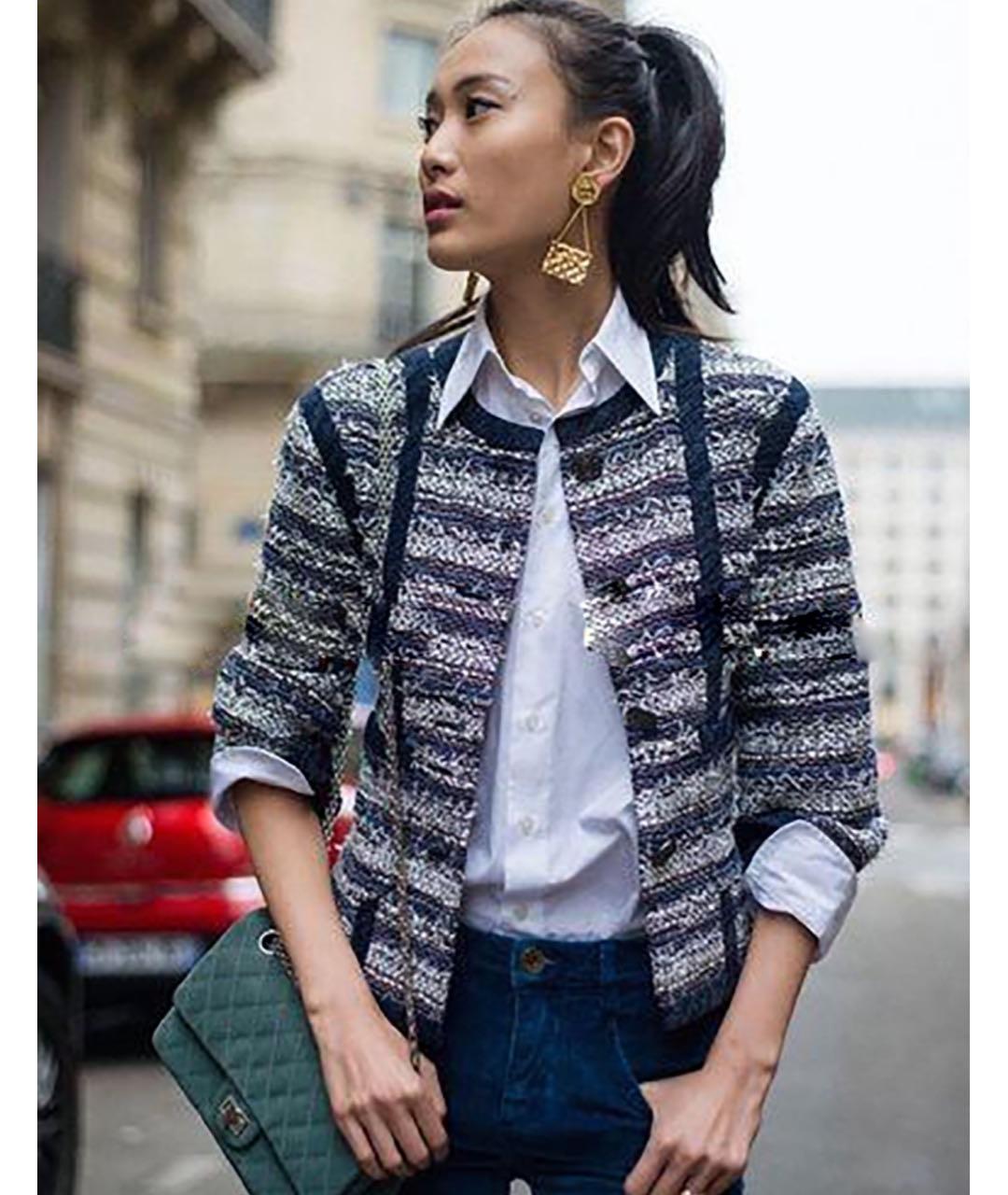 CHANEL Мульти твидовый жакет/пиджак, фото 2