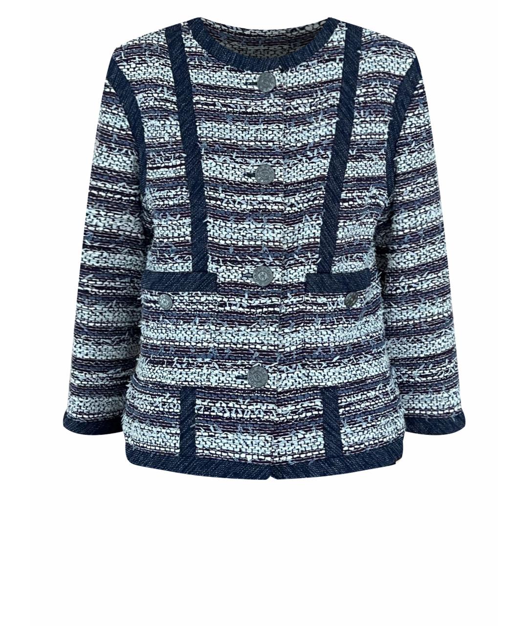 CHANEL Мульти твидовый жакет/пиджак, фото 1