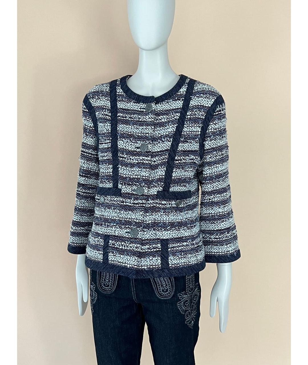 CHANEL Мульти твидовый жакет/пиджак, фото 4