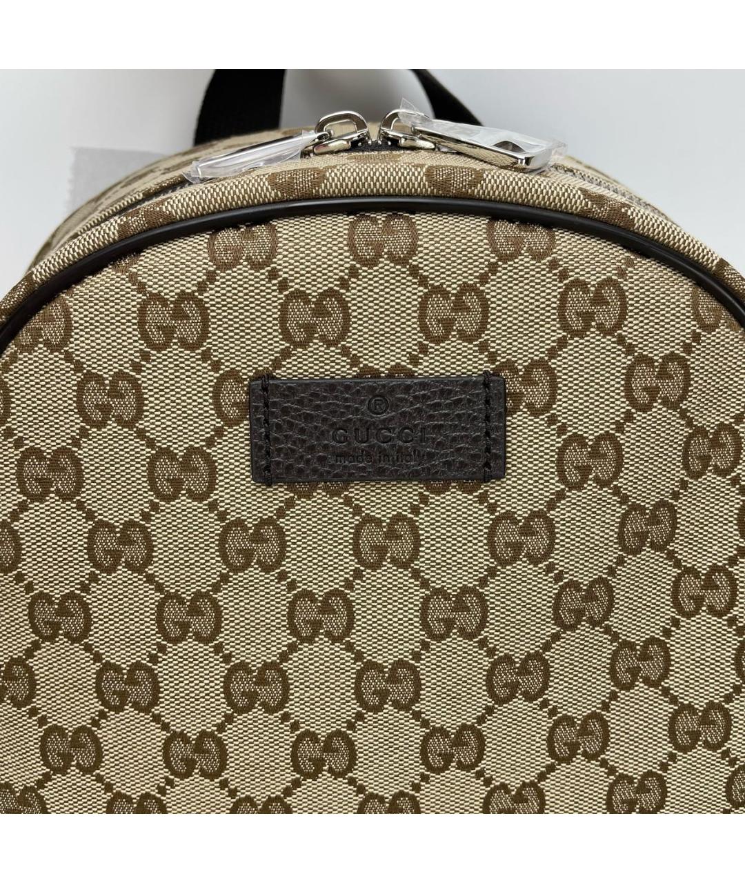 GUCCI Коричневый тканевый рюкзак, фото 7