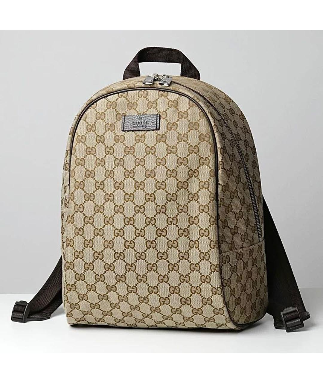 GUCCI Коричневый тканевый рюкзак, фото 9
