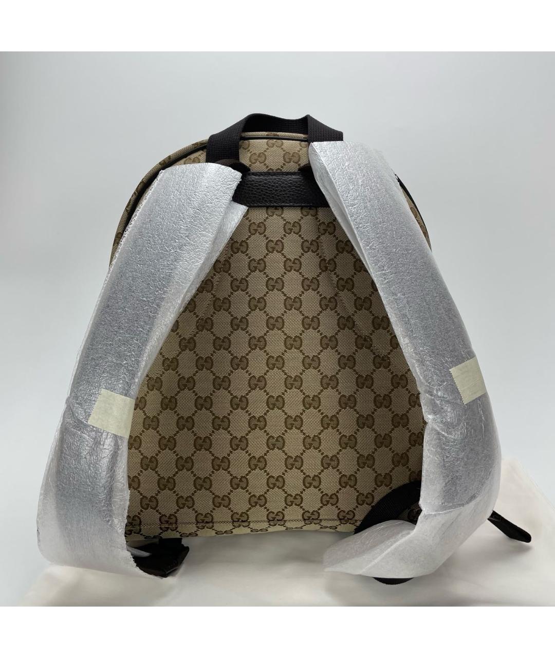 GUCCI Коричневый тканевый рюкзак, фото 2