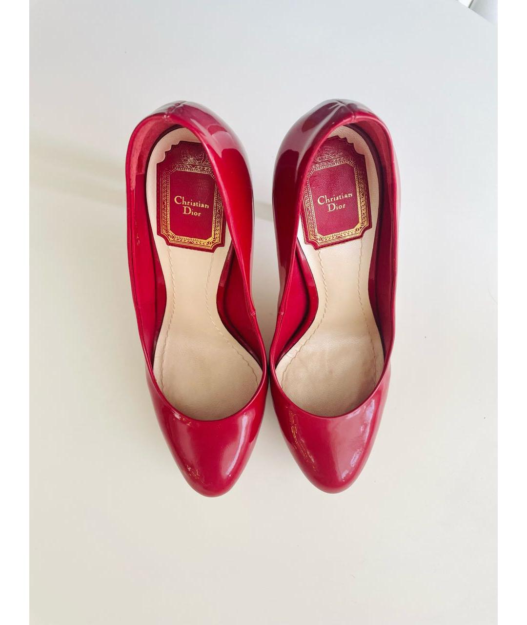 CHRISTIAN DIOR PRE-OWNED Красные кожаные туфли, фото 2