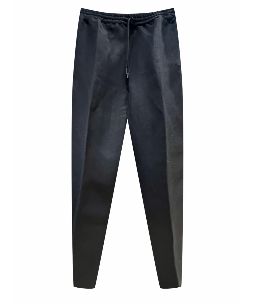 SPORTMAX Черные льняные прямые брюки, фото 1