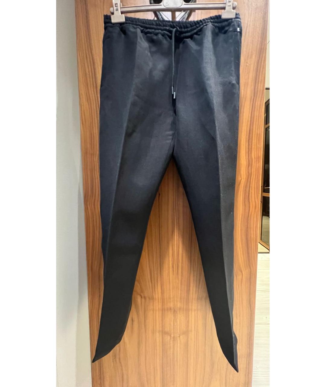 SPORTMAX Черные льняные прямые брюки, фото 5