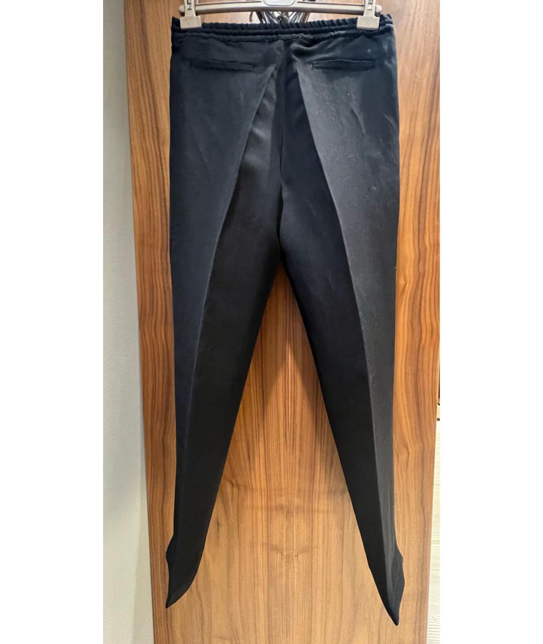 SPORTMAX Черные льняные прямые брюки, фото 2