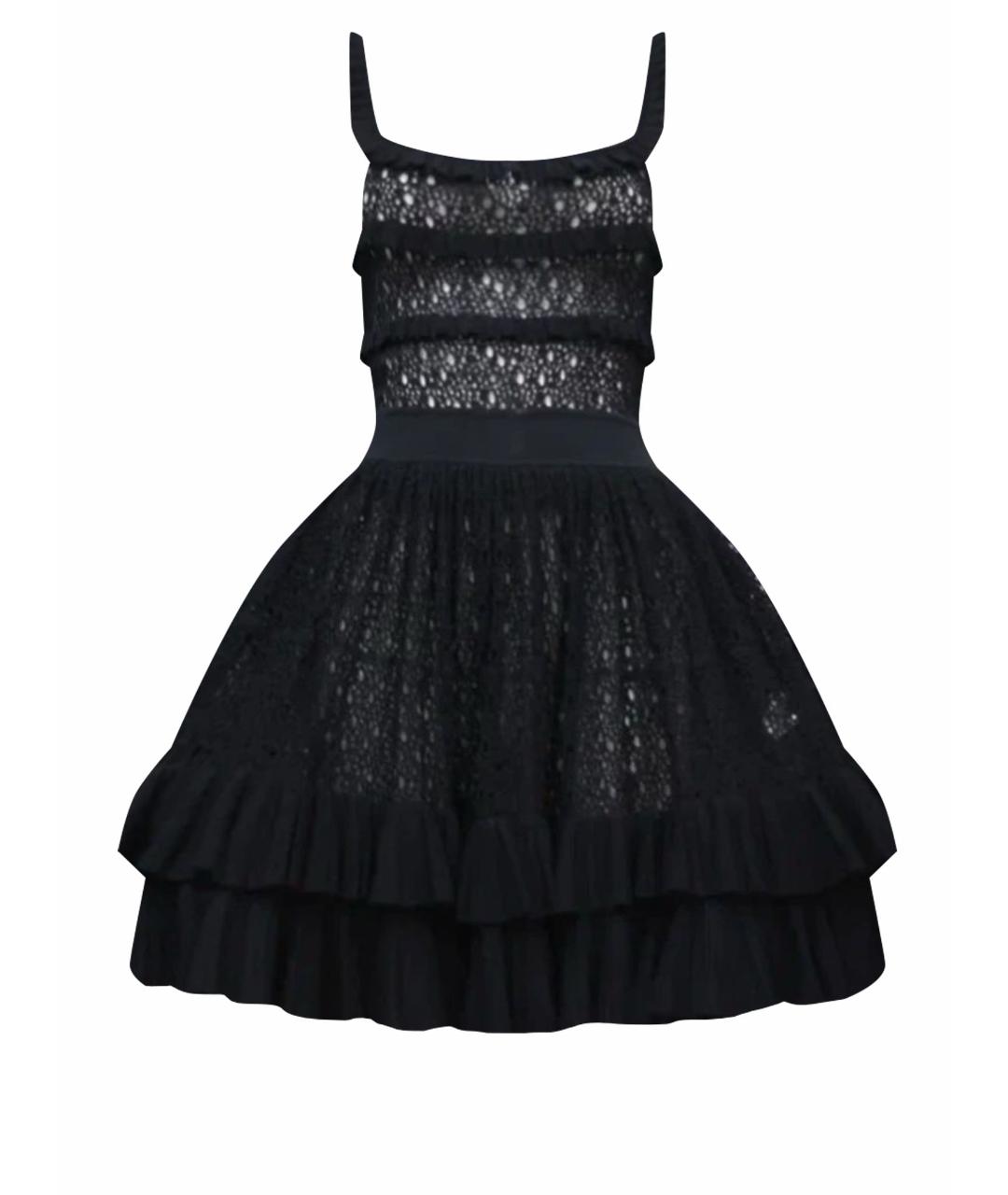 ANTONINO VALENTI Черное хлопковое коктейльное платье, фото 1