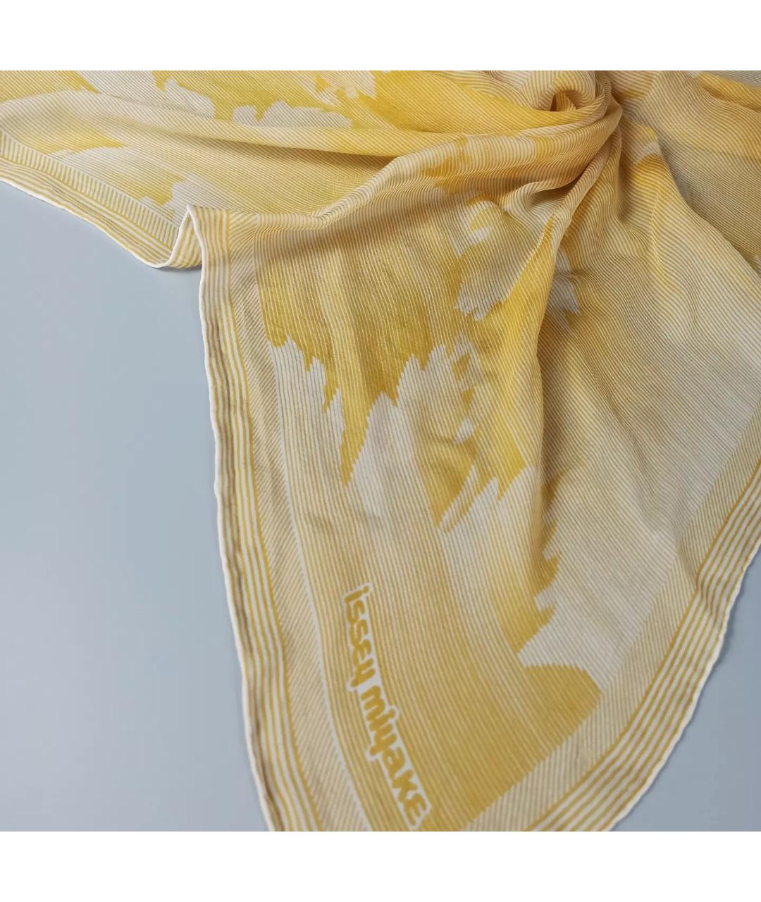 ISSEY MIYAKE Желтый шелковый платок, фото 5