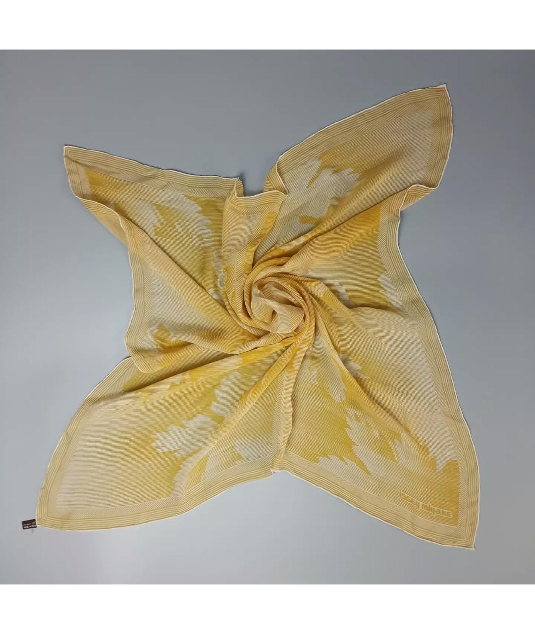 ISSEY MIYAKE Желтый шелковый платок, фото 4