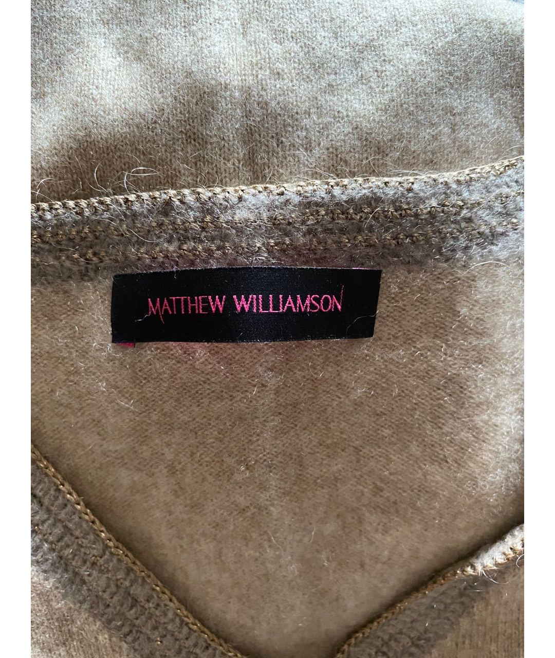 MATTHEW WILLIAMSON Горчичный кашемировый джемпер / свитер, фото 4