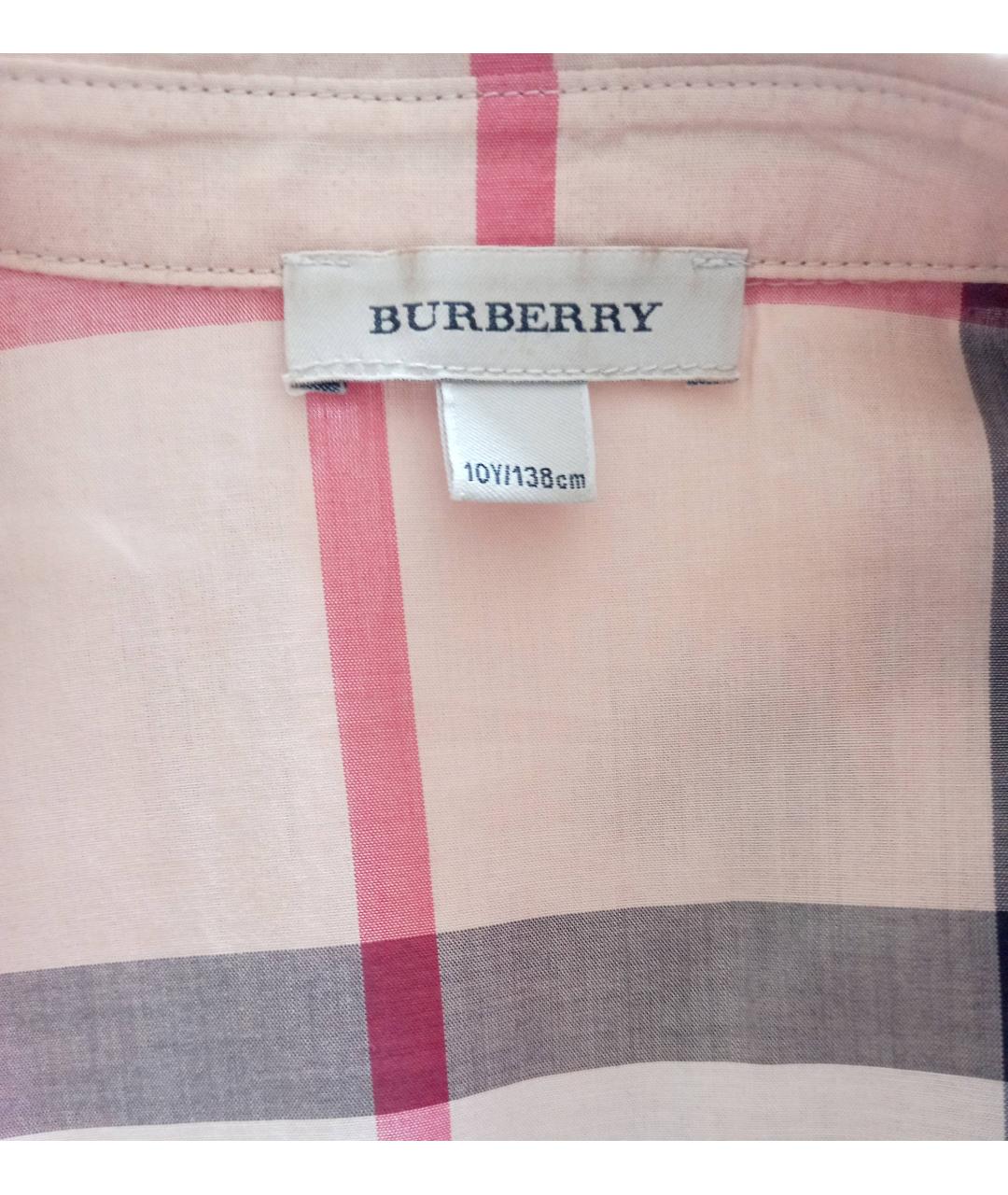 BURBERRY Бежевая хлопковая рубашка/блузка, фото 4