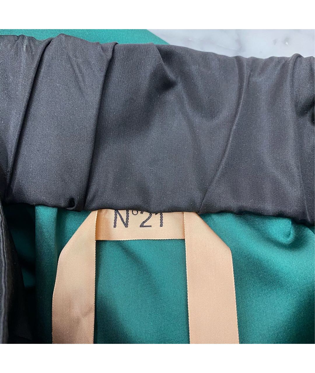 NO. 21 Мульти шелковая юбка мини, фото 3