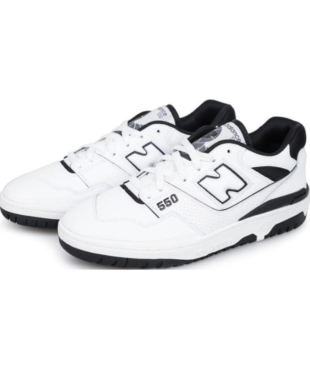 NEW BALANCE Черные кожаные низкие кроссовки / кеды, фото 2