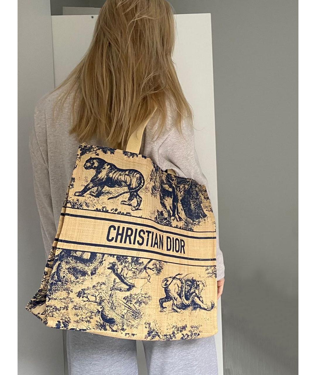 CHRISTIAN DIOR PRE-OWNED Бежевая сумка тоут, фото 9