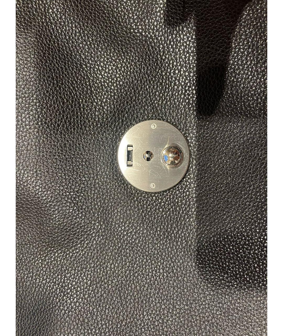 LONGCHAMP Черный кожаный портфель, фото 5