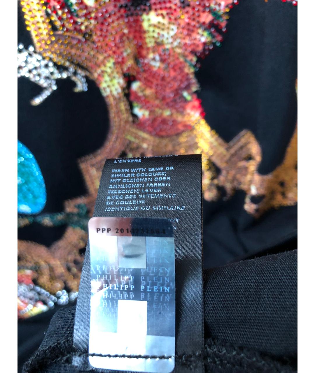PHILIPP PLEIN Черная хлопковая футболка, фото 7