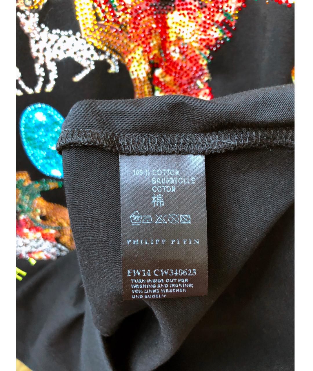 PHILIPP PLEIN Черная хлопковая футболка, фото 6