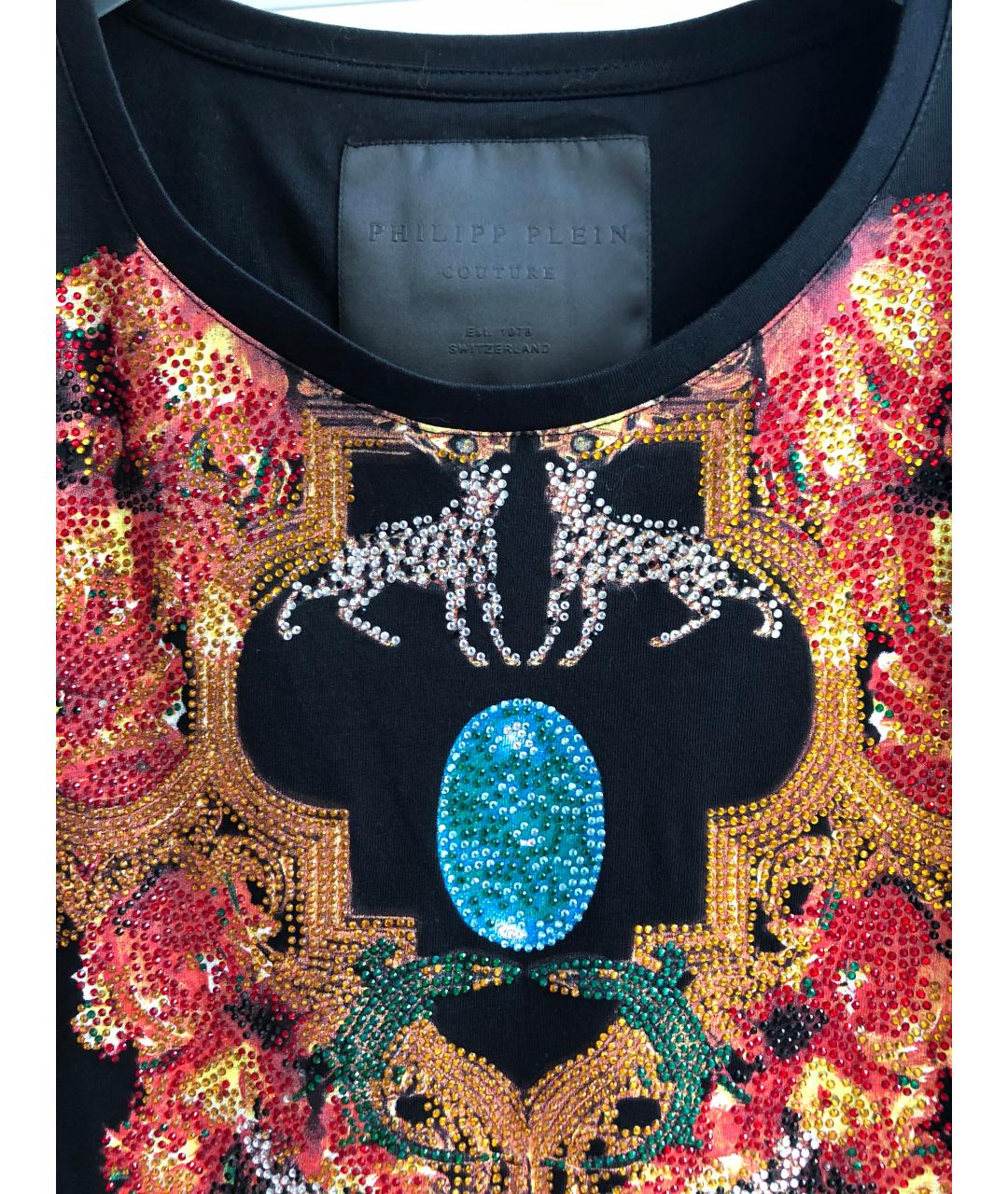 PHILIPP PLEIN Черная хлопковая футболка, фото 3