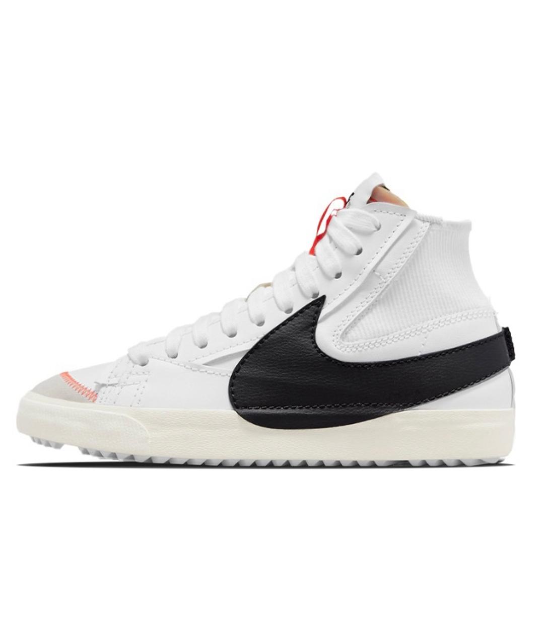 NIKE Белые кожаные высокие кроссовки / кеды, фото 9