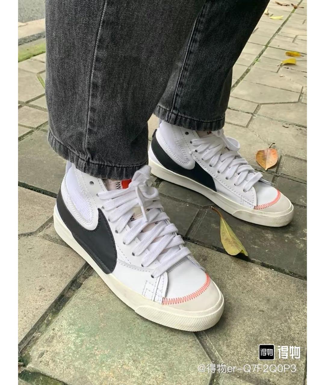 NIKE Белые кожаные высокие кроссовки / кеды, фото 7