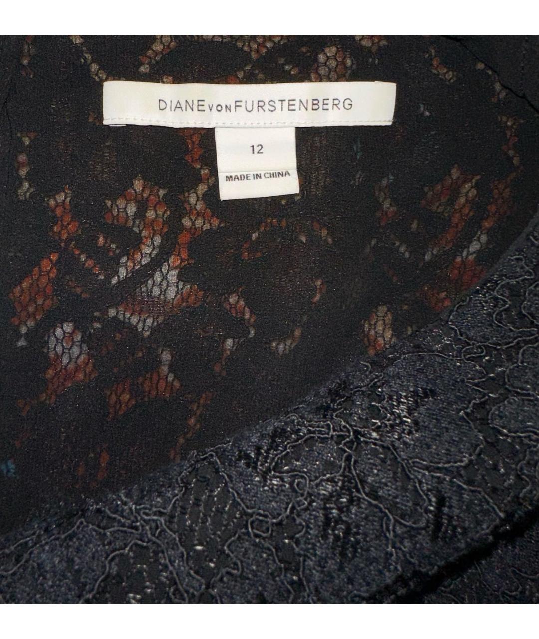 DIANE VON FURSTENBERG Черная вискозная блузы, фото 2