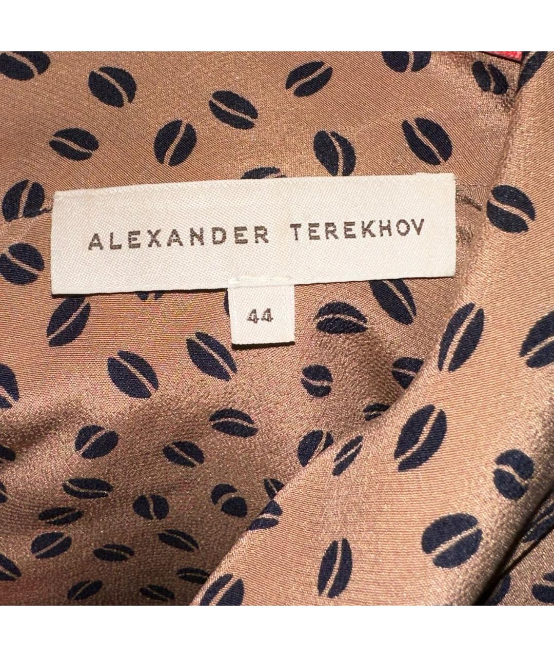 ALEXANDER TEREKHOV Коричневая шелковая блузы, фото 2