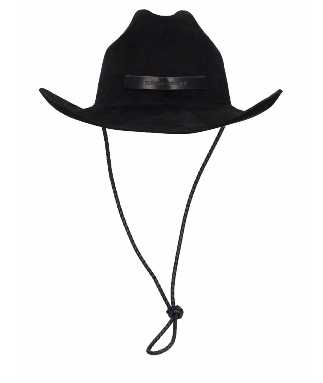 RUSLAN BAGINSKIY Черная шерстяная шляпа, фото 1