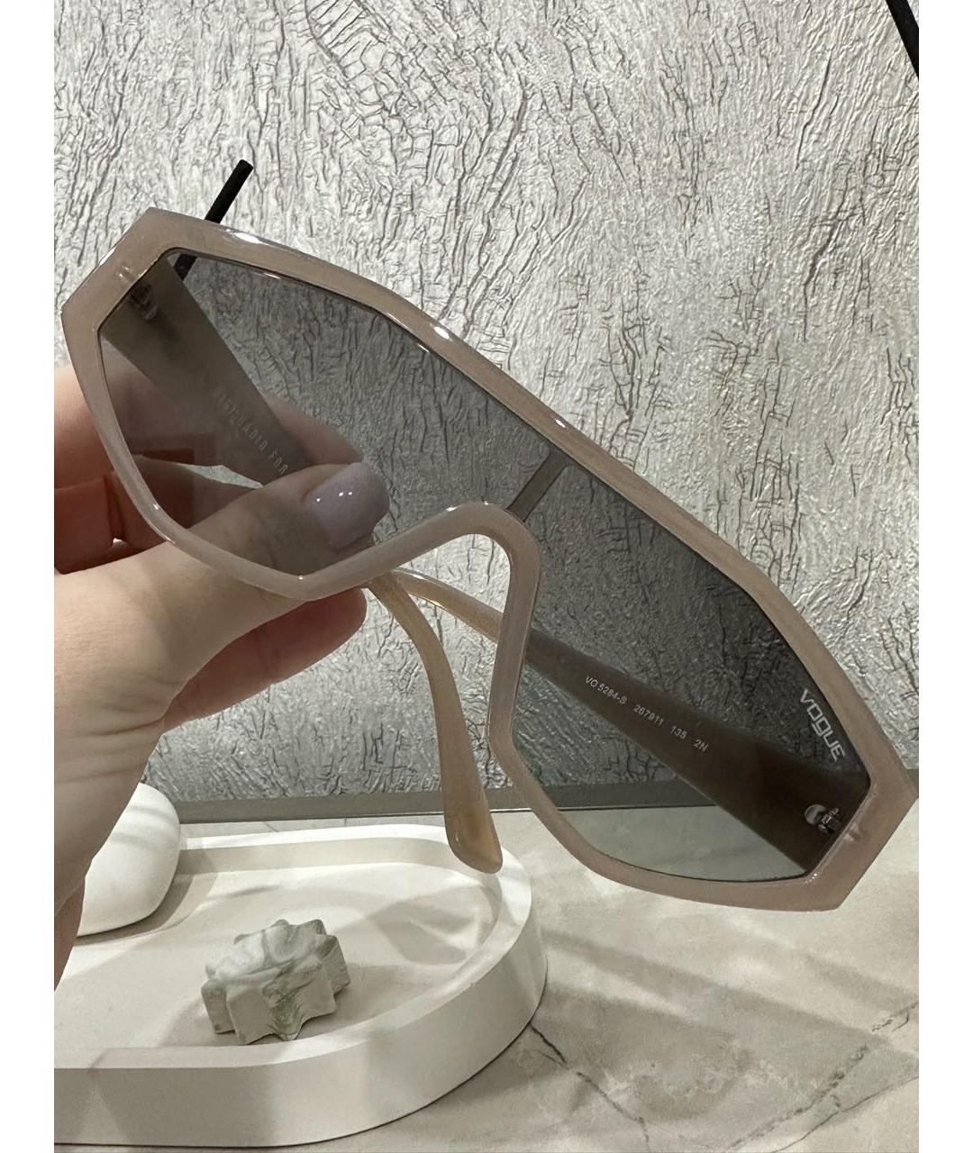 VOGUE EYEWEAR Бежевые солнцезащитные очки, фото 8