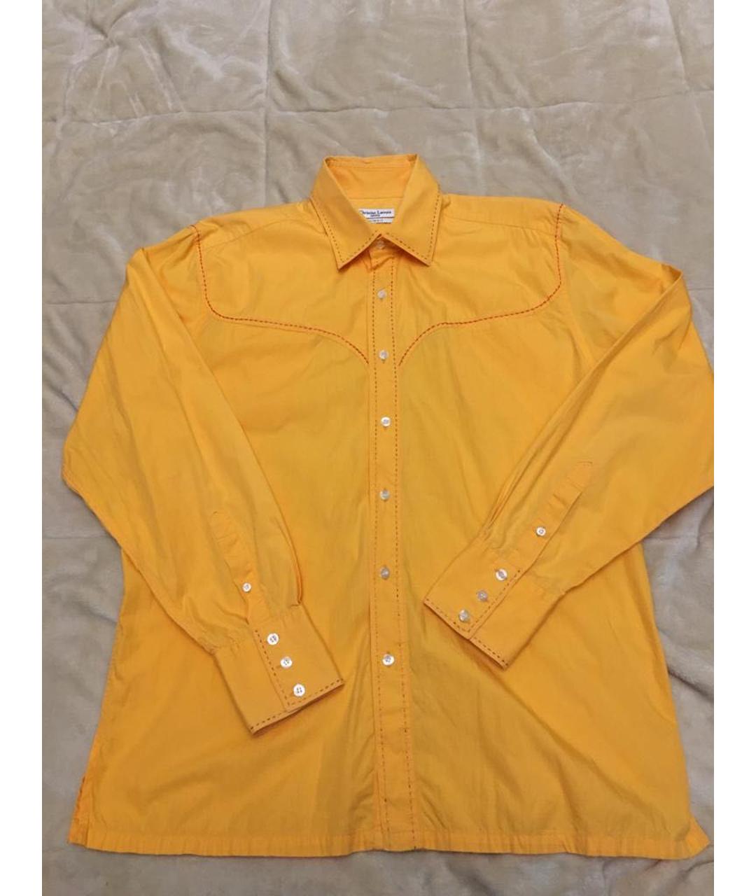 CHRISTIAN LACROIX Оранжевая хлопковая кэжуал рубашка, фото 5