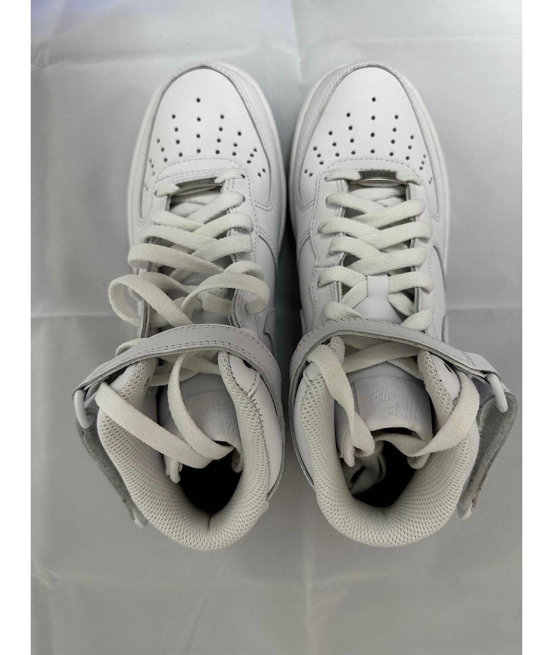 NIKE Белые кожаные кроссовки, фото 3