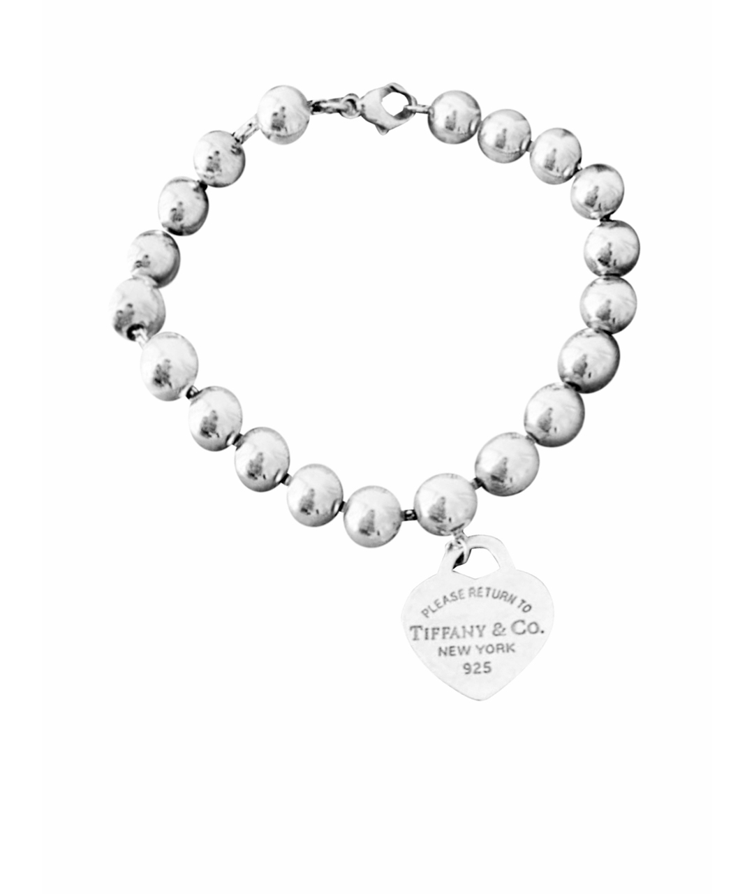 TIFFANY&CO Серый серебряный браслет, фото 1