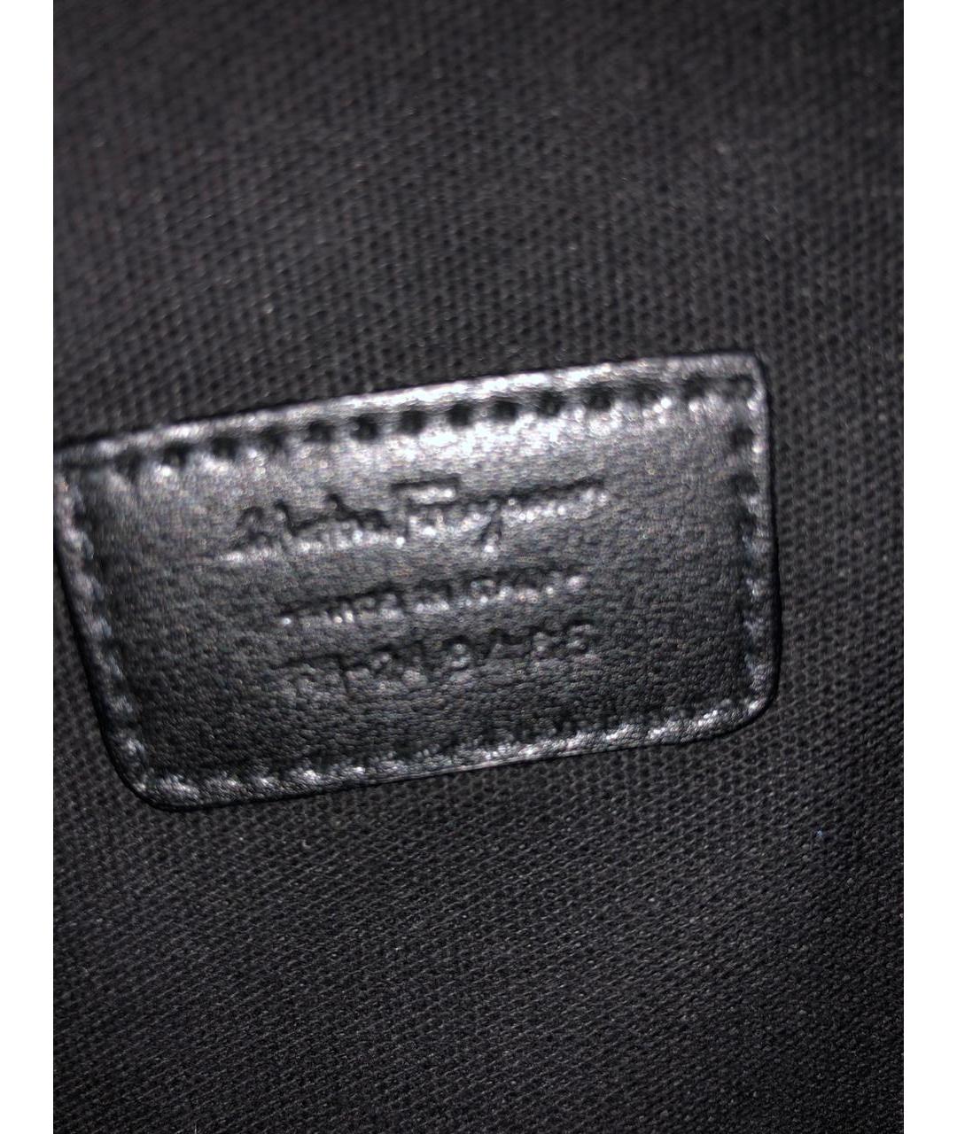SALVATORE FERRAGAMO Черный кожаный портфель, фото 7