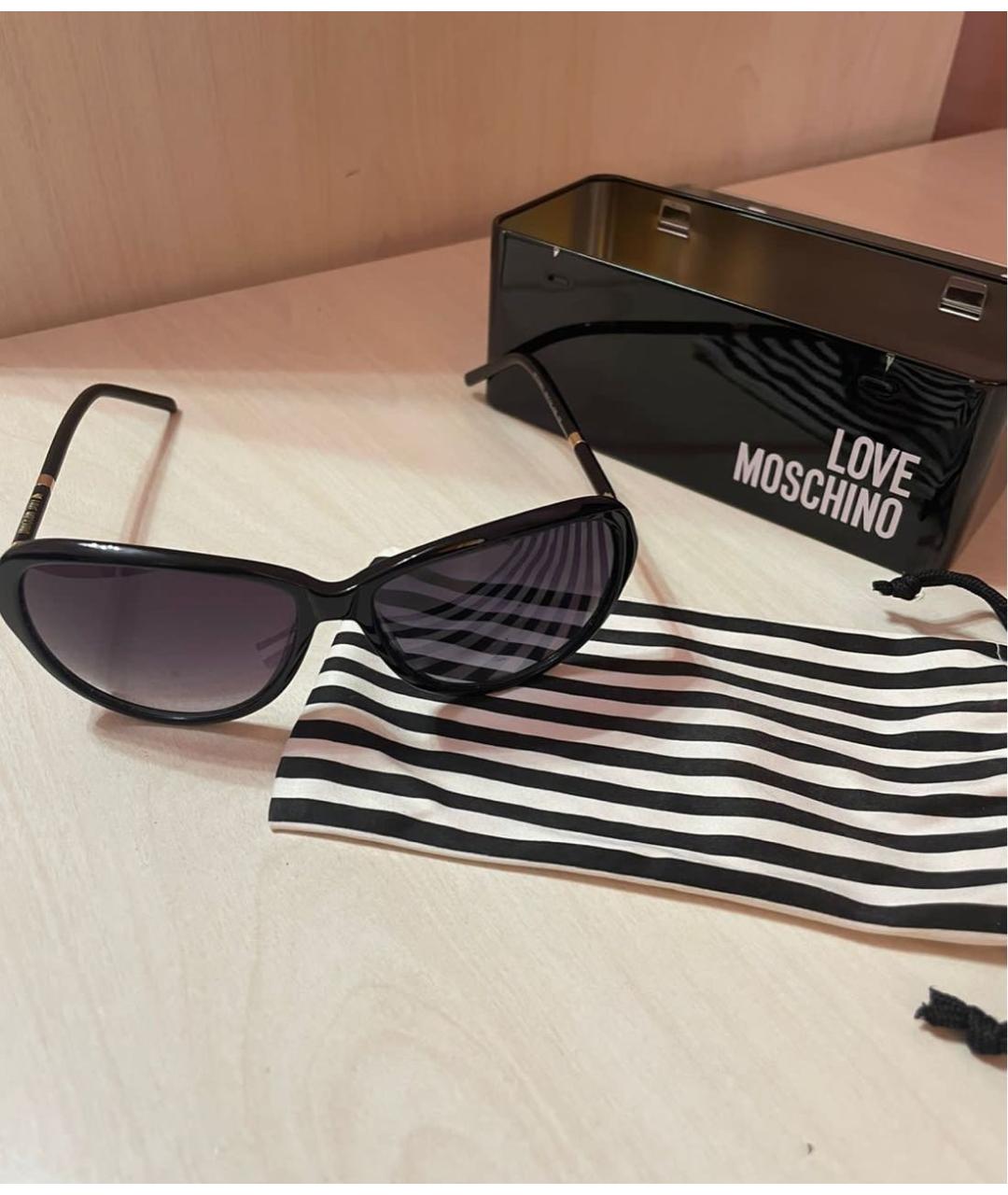 LOVE MOSCHINO Черные солнцезащитные очки, фото 2