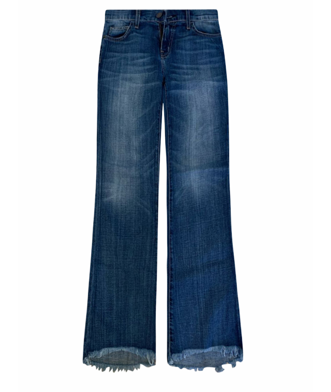 CURRENT/ELLIOTT Синие хлопковые джинсы клеш, фото 1