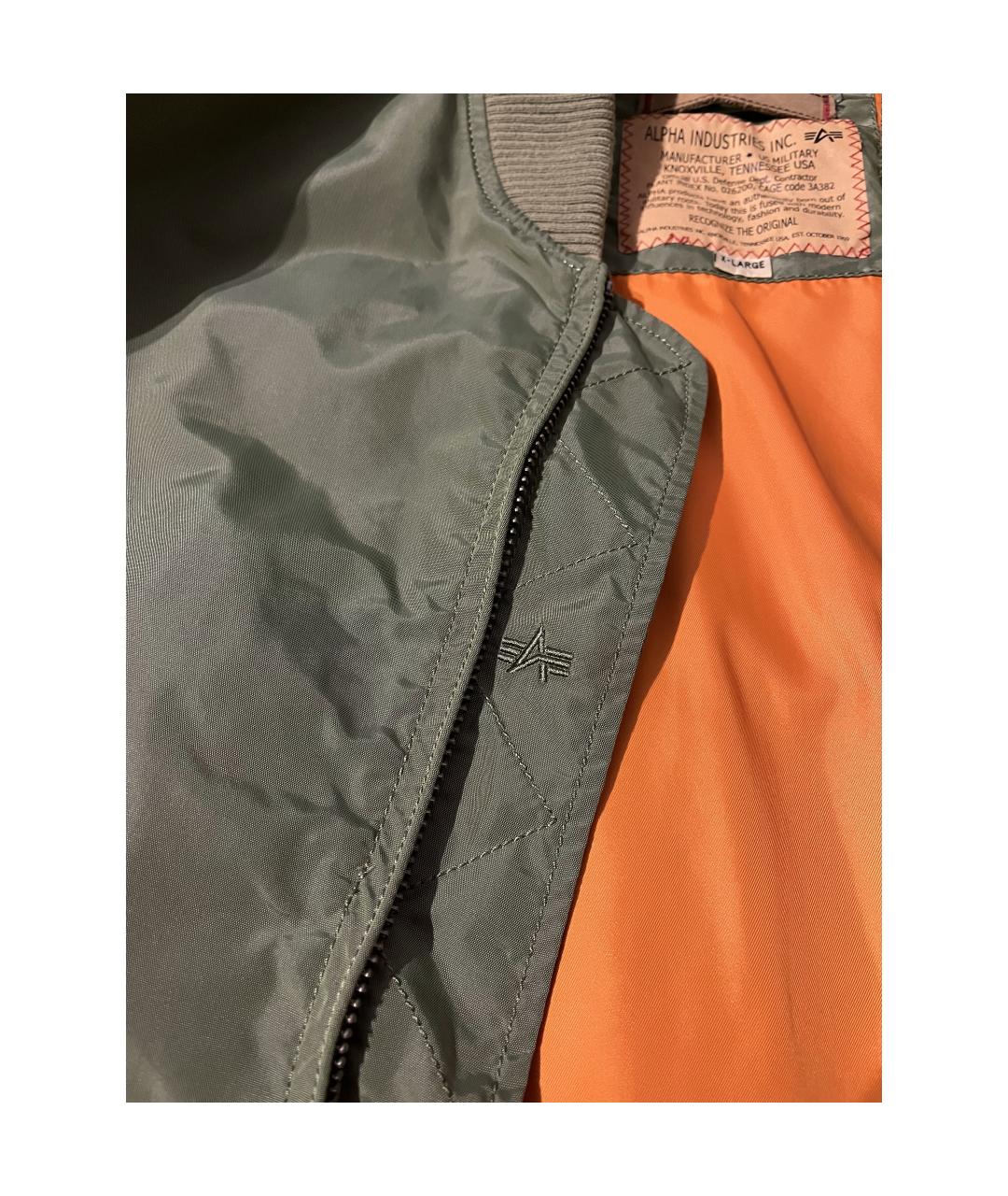 ALPHA INDUSTRIES Зеленая куртка, фото 6