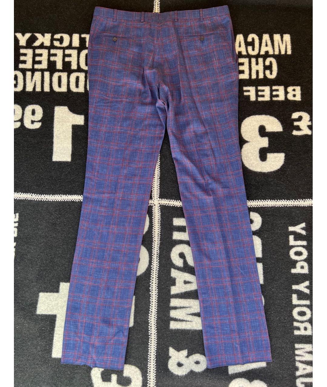 ISAIA Синие классические брюки, фото 2