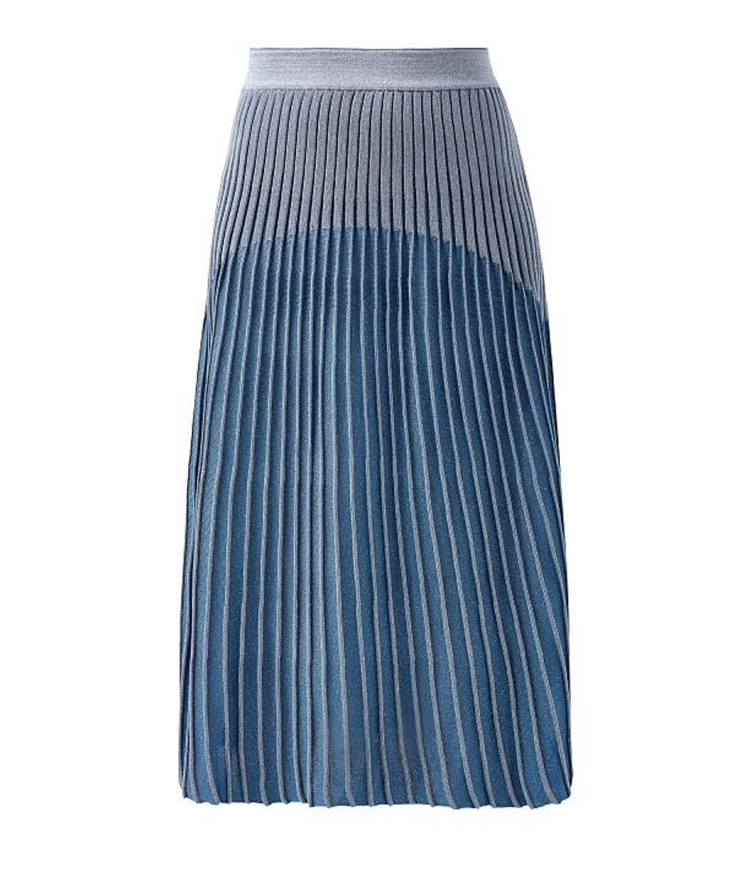 BALMAIN Голубая вискозная юбка макси, фото 9