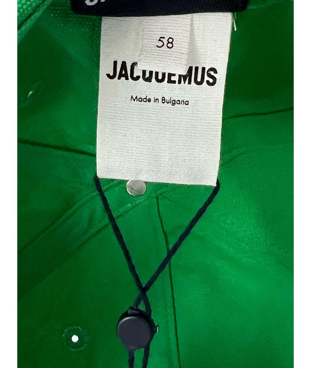 JACQUEMUS Зеленая хлопковая кепка, фото 5