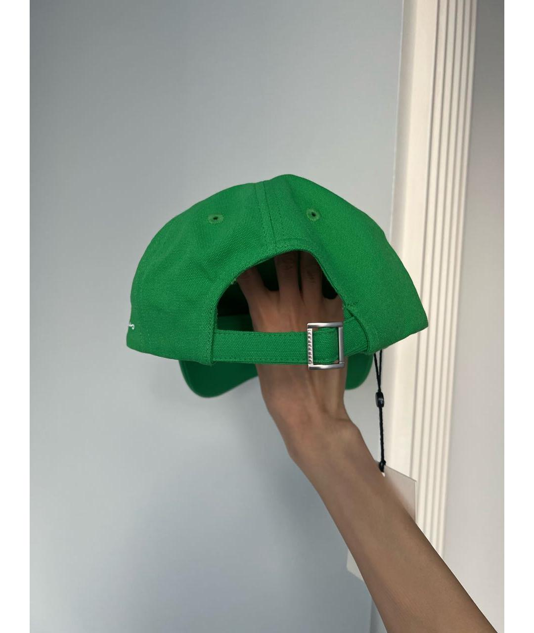 JACQUEMUS Зеленая хлопковая кепка, фото 3