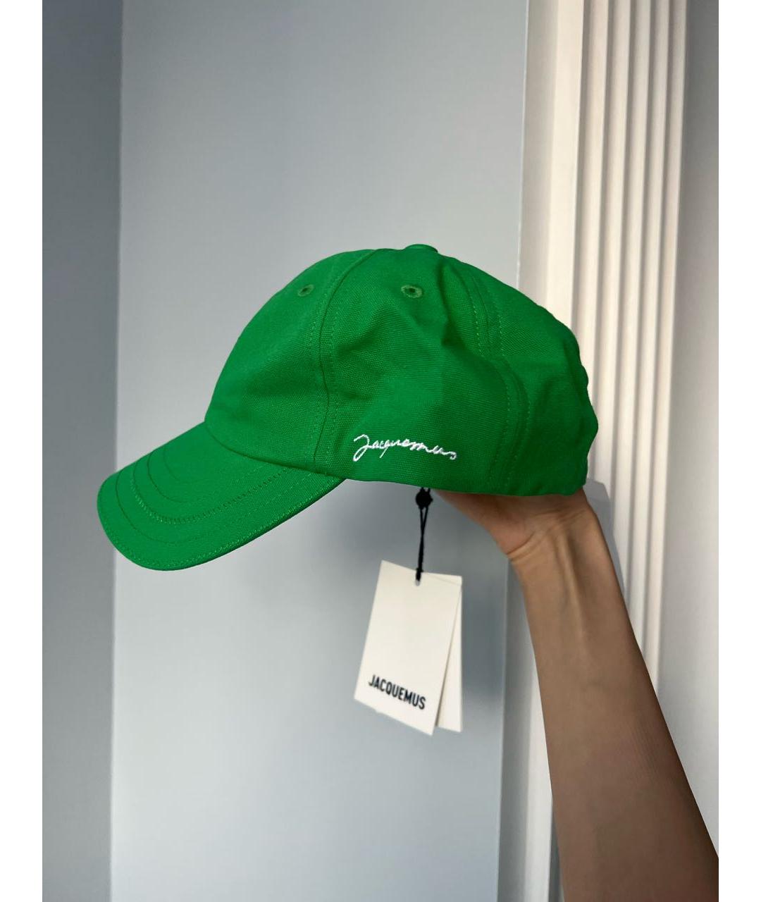 JACQUEMUS Зеленая хлопковая кепка, фото 2