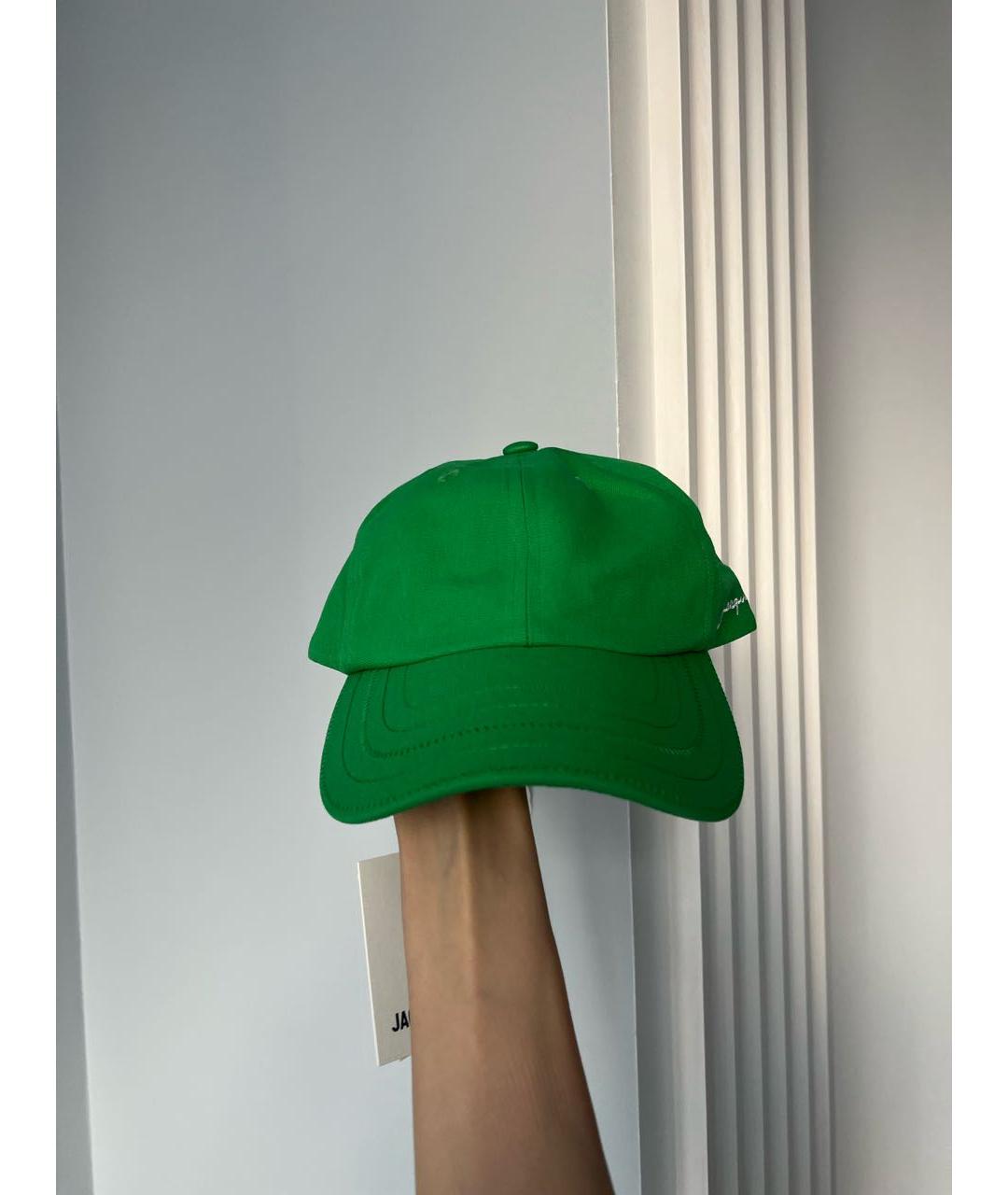 JACQUEMUS Зеленая хлопковая кепка, фото 9