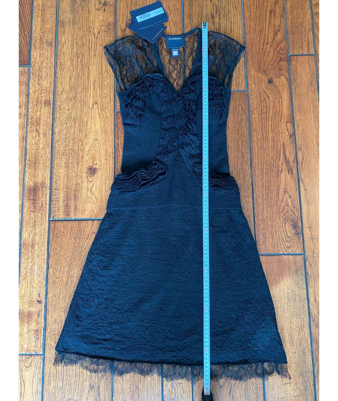 ROBERTO CAVALLI Черное шерстяное вечернее платье, фото 8