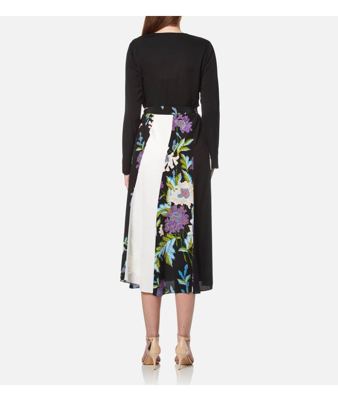 DIANE VON FURSTENBERG Черное шелковое коктейльное платье, фото 2