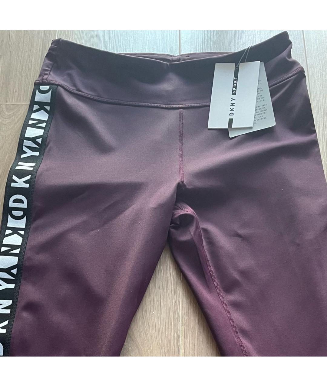 DKNY Бордовые полиэстеровые спортивные брюки и шорты, фото 3