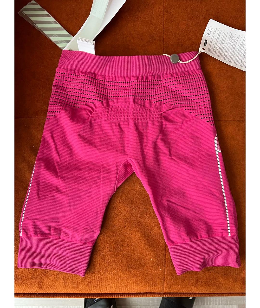 OFF-WHITE Розовые синтетические спортивные брюки и шорты, фото 4
