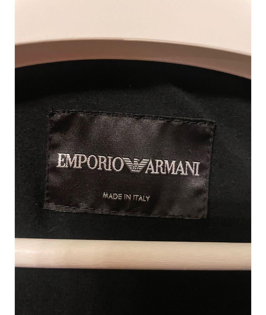 EMPORIO ARMANI Черная полиэстеровая куртка, фото 3