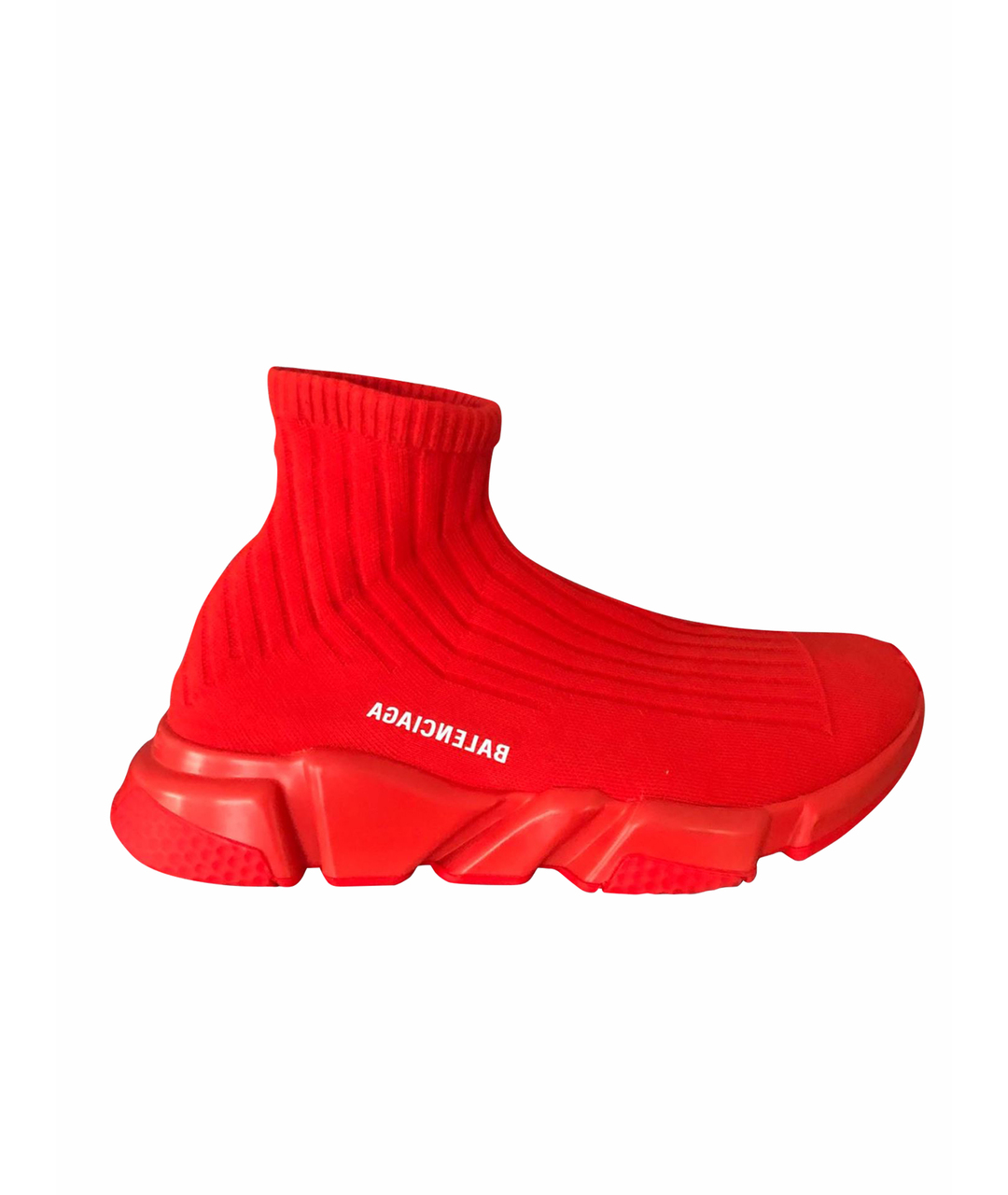 BALENCIAGA Красные текстильные высокие кроссовки / кеды, фото 1