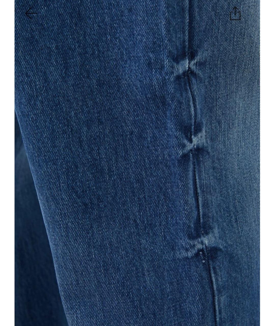 RAEY Синие хлопковые прямые джинсы, фото 4