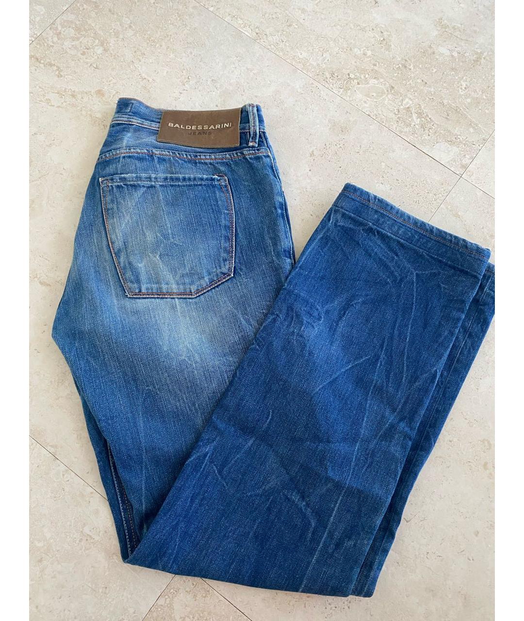 BALDESSARINI Синие хлопковые прямые джинсы, фото 2